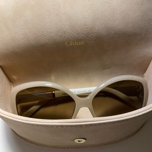 NWOT Oversized White Chloe Sunglasses